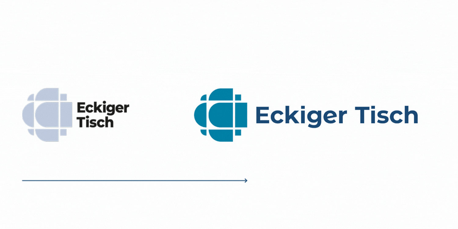 Logo `Eckiger Tisch`:Alt-Neu-Vergleich